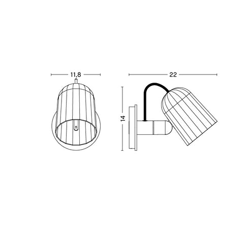 Candeeiro de Parede Noc Wall Button